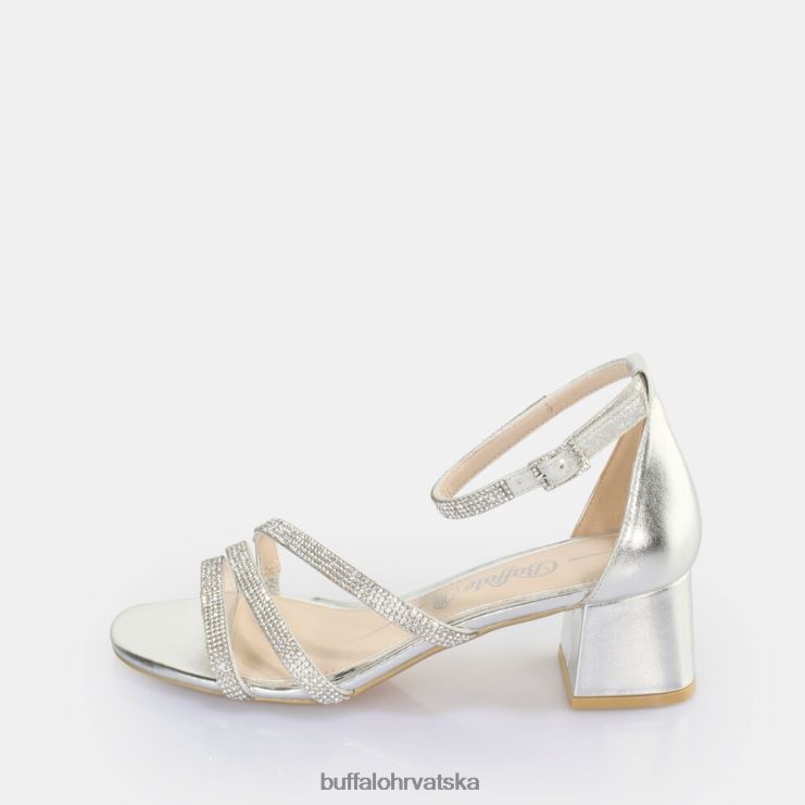 srebro Buffalo veganska sandala s petom lilly glam |sandale TDD6T25